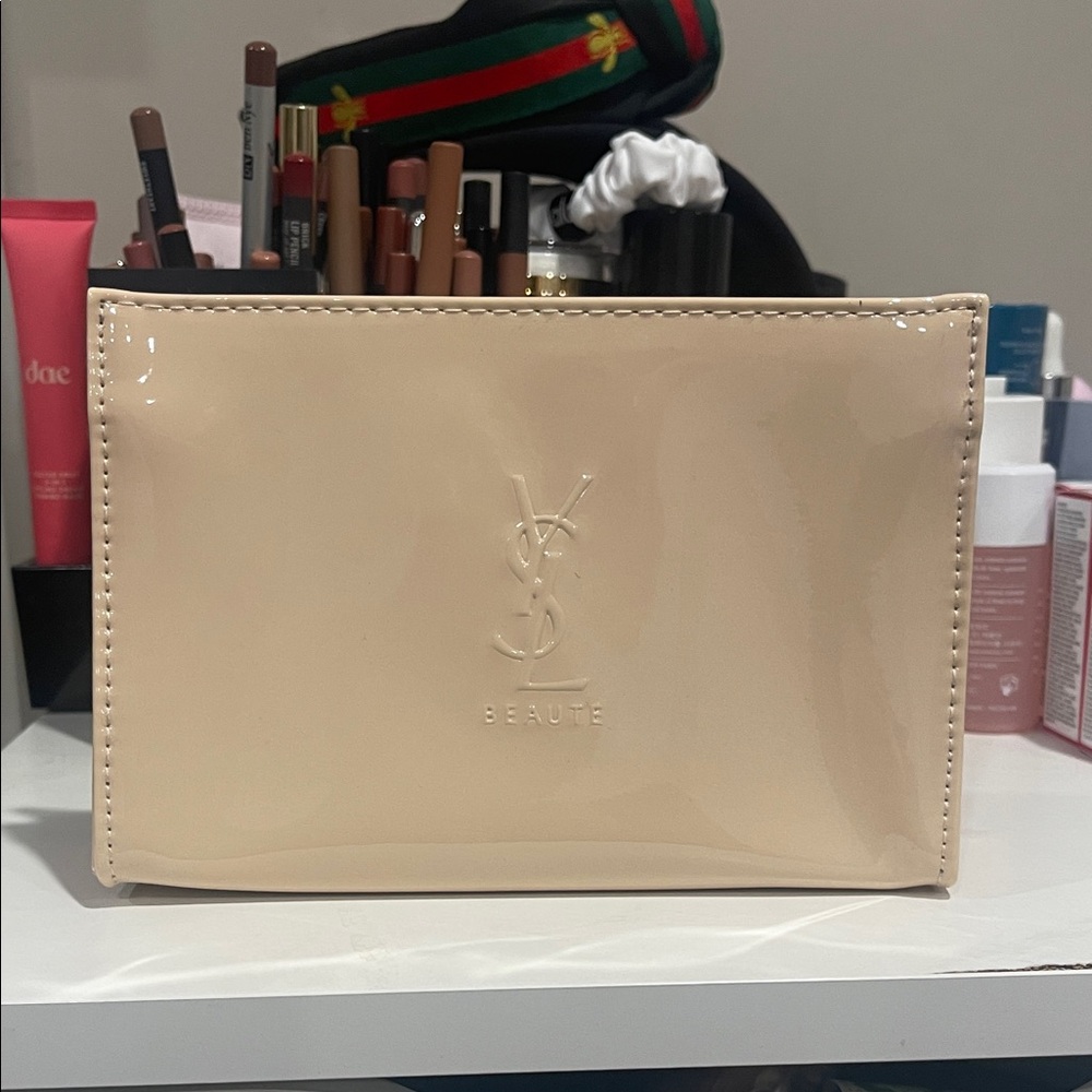 YSL Beauté Cream Cosmetic Bag new without box